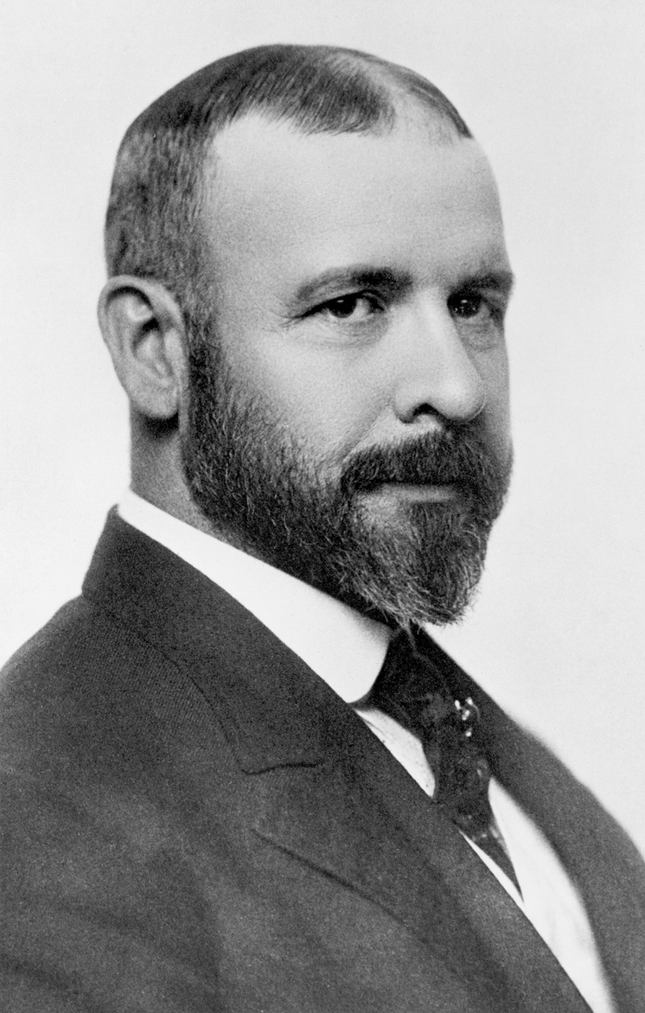 Chân dung Louis Sullivan với râu quai nón, ảnh khoảng năm 1895
