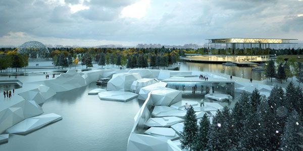 Petersburg Zoo giai đoạn cạnh tranh Bắc Cực veiw.  Tín dụng: Artefactory