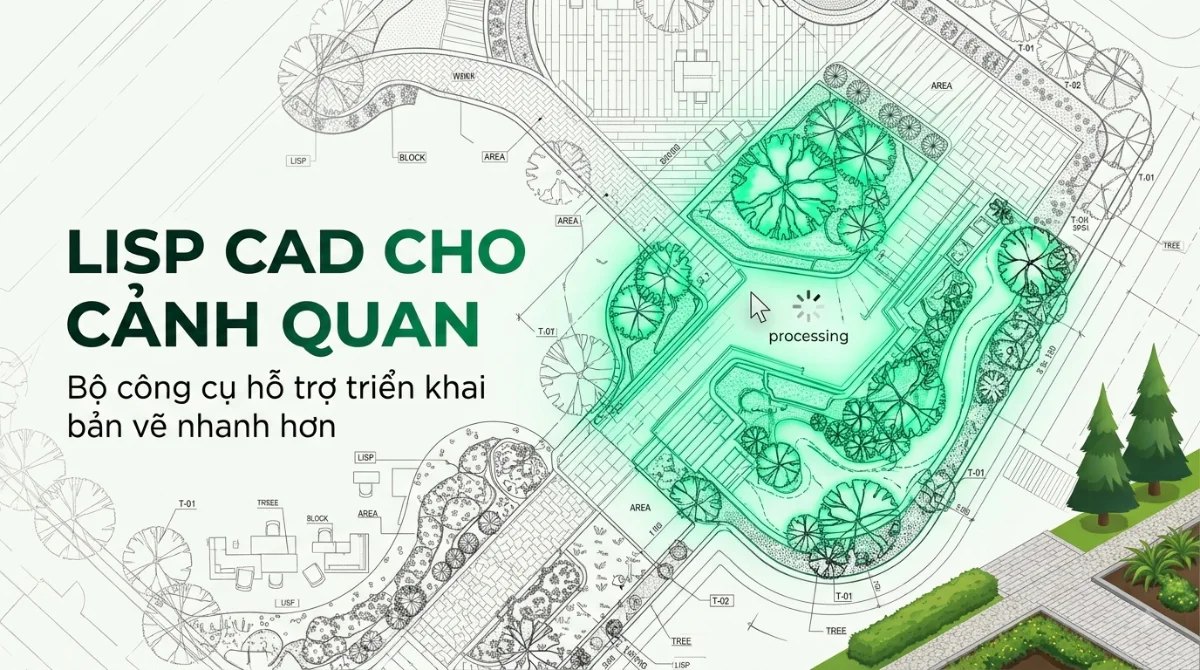 Bộ hai Lisp COVER và DONE cải thiện hiệu suất vẽ CAD trong hồ sơ cảnh quan