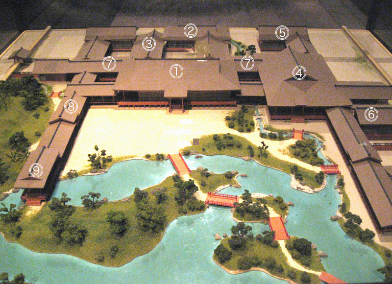 Thời Heian: hồ Osawa (Kyoto) và các khu vườn cung đình đầu tiên, dựng theo lối Trung Hoa (hình 2 trong 4)