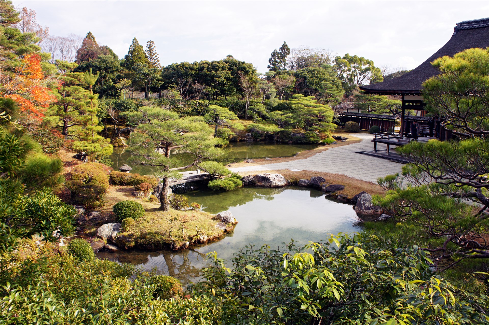 Thời Edo: biệt thự Katsura (1641-1662), Shisen-dō, Ninna-ji — vườn dạo chơi (hình 4 trong 4)