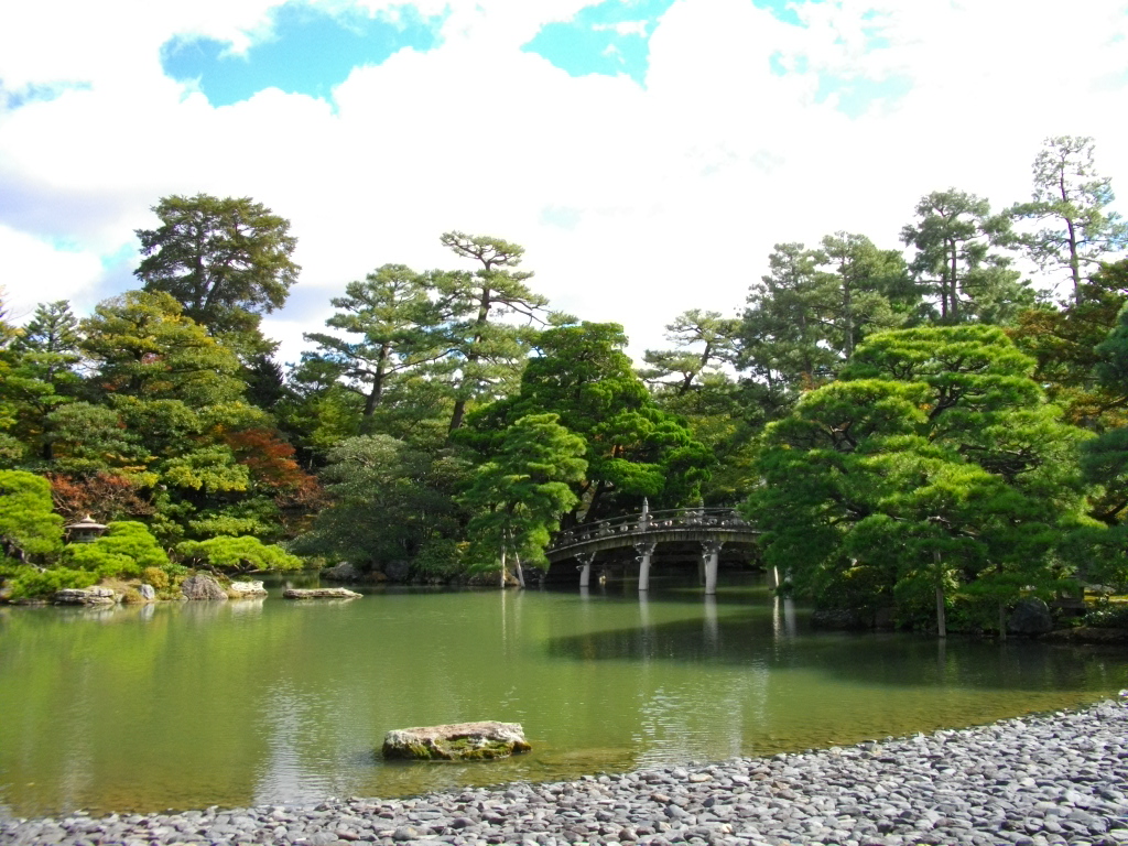 Tenryū-ji, lâu đài Tokushima (1592), Daigo-ji (1598) — đá và nước làm chủ đạo (hình 4 trong 4)