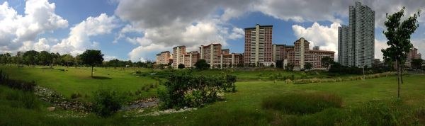 Bishan–Ang Mo Kio Park, Singapore — Panorama bãi cỏ rộng ven công viên