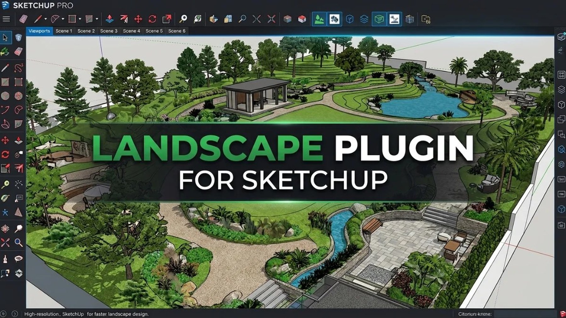 Trala Placement Tool: plugin rải cây cho SketchUp
