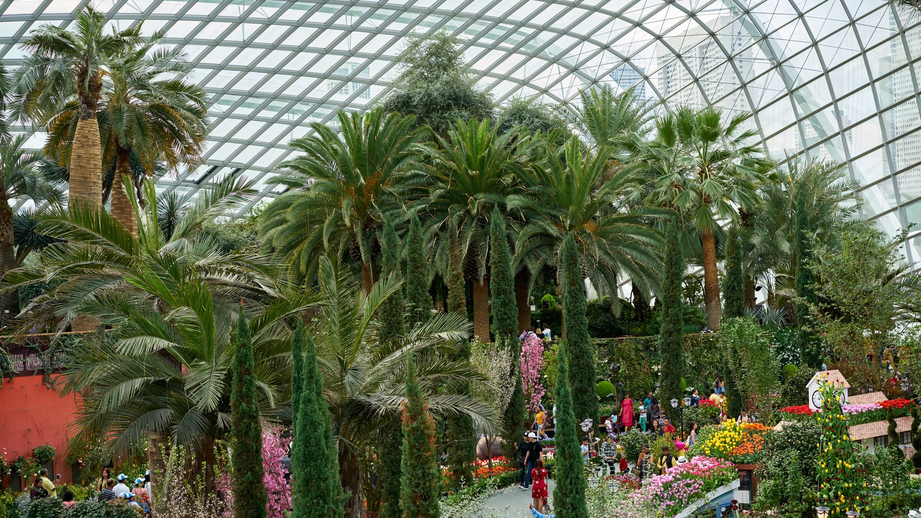 Supertree ở Singapore: cây thép nào cũng đang thở hộ nhà kính bên cạnh